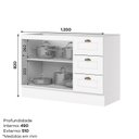 Ver imagem 5 de Balcão para Pia 2 Portas 3 Gavetas MDF 120cm Emily Espresso Móveis Branco HP