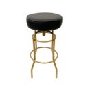 Ver imagem 2 de Banqueta Altura 65cm Bar Giratória cor Dourado fosco assento preto Kit 3 unidades Poltronas do Sul B