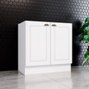 Ver imagem 1 de Módulo Balcão de Cozinha 2 Portas 80cm Branco Emily Espresso Móveis