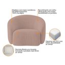 Ver imagem 7 de Kit Sofá 3 Lugares 180cm e 2 Poltronas Orgânica Luxo Recepção Amore Linho Rose - Amarena Móveis