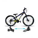 Ver imagem 1 de Bicicleta Viking Aro 26 Tuffx25/30 Vmaxx Freio a Disco 21v Preto Amarelo