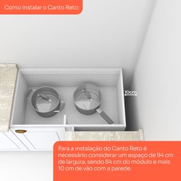 Balcão Canto Reto 1 Porta Emily  - 8