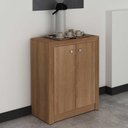 Ver imagem 4 de Kit Multiuso Escritório com 2 Balcões e 2 Armários 2 Portas Cor:amêndoa