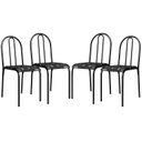 Ver imagem 2 de Conjunto 4 Cadeiras para Cozinha e Sala de Jantar Preto/Floral