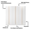 Ver imagem 5 de Guarda Roupa 6 Portas Abrir 230 cm X 240 cm para Quarto ou Closet 100% MDF Cor:Branco e Peroba