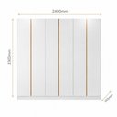 Ver imagem 3 de Guarda Roupa 6 Portas Abrir 230 cm X 240 cm para Quarto ou Closet 100% MDF Cor:Branco e Peroba