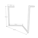 Ver imagem 3 de Mesa Industrial Base De Ferro Preto em V Tampo 90x90 Preto