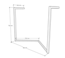 Ver imagem 3 de Mesa Industrial Base De Ferro Preto em V Tampo 90x90 Preto