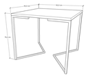 Ver imagem 2 de Mesa Industrial Base De Ferro Preto em V Tampo 90x90 Preto