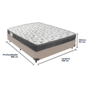 Ver imagem 3 de Cama Box Bege e Colchão Iso100 Espuma D33 Casal Ortobom
