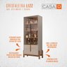 Cristaleira Lizz 4 Portas 3 Prateleiras Off White/Cedro - Casa D - 4