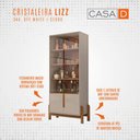 Ver imagem 4 de Cristaleira Lizz 4 Portas 3 Prateleiras Off White/Cedro - Casa D