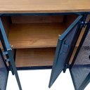 Ver mais imagens de Buffet Industrial com 6 Portas de Chapas - Ferro e Madeira - Cores Preto e Imbuia