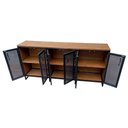 Ver imagem 2 de Buffet Industrial com 6 Portas de Chapas - Ferro e Madeira - Cores Preto e Imbuia