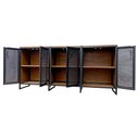 Ver imagem 6 de Buffet Industrial com 6 Portas de Chapas - Ferro e Madeira - Cores Preto e Imbuia
