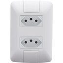 Ver imagem 1 de Conjunto 4x2 com 2 Tomadas 2p+t Tramontina Aria 20 a 250 V Branco Tramontina