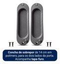 Ver imagem 6 de Porta Ipê Champanhe Friso 9 80x210cm + Kit Correr Alumínio