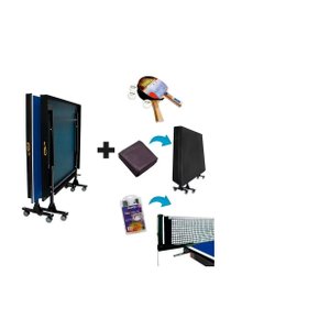 Mesa Ping Pong Mdf 25mm Oficial Klopf 1008 + Kit 5055 + Rede Master 5034 + Capa Mesa Fechada