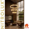 Lustre Pendente Nitrolux Acr-201d Dourado Led Bivolt - 4
