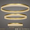 Lustre Pendente Nitrolux Acr-201d Dourado Led Bivolt - 3