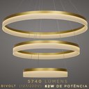 Ver imagem 3 de Lustre Pendente Nitrolux Acr-201d Dourado Led Bivolt