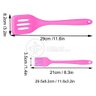 Kit 5 Utensílios Jogo de Cozinha Peças de Silicone Espátulas Batedor Manual e Pincel - Rosa - 4