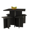 Ver imagem 4 de Conjunto para Cozinha Mesa 4 Lugares Quadrada 4 Banquetas Espresso Móveis