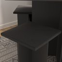 Ver imagem 5 de Conjunto para Cozinha Mesa 4 Lugares Quadrada 4 Banquetas Espresso Móveis
