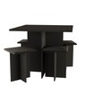 Conjunto para Cozinha Mesa 4 Lugares Quadrada 4 Banquetas Espresso Móveis - 2