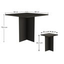 Ver imagem 3 de Conjunto para Cozinha Mesa 4 Lugares Quadrada 4 Banquetas Espresso Móveis