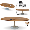 Ver imagem 4 de Mesa Saarinen Retangular Ovalada 244x137cm em Freijo Modelar Art Moveis Saarinen Organica