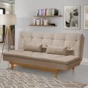 Ver imagem 1 de Sofá Cama 3 Lugares em Suede Tokio Yescasa