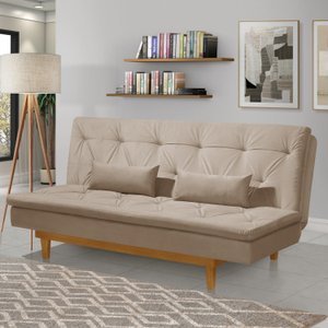 Sofá Cama 3 Lugares em Suede Tokio Yescasa