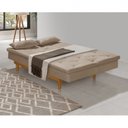 Ver imagem 2 de Sofá Cama 3 Lugares Reclinável Tokio Yescasa Marrom Castor