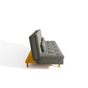 Ver mais imagens de Sofá Cama 3 Lugares Reclinável Yescasa Suede Tokio Retro Pés Madeira Cinza