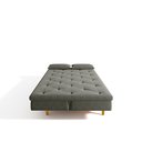 Ver imagem 7 de Sofá Cama 3 Lugares Reclinável Yescasa Suede Tokio Retro Pés Madeira Cinza