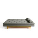 Ver imagem 6 de Sofá Cama 3 Lugares Reclinável Yescasa Suede Tokio Retro Pés Madeira Cinza