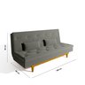 Sofá Cama 3 Lugares em Suede Tokio Yescasa - 3