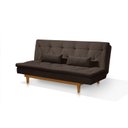 Ver imagem 5 de Sofá Cama 3 Lugares em Suede Tokio Yescasa Marrom