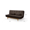Ver imagem 3 de Sofá Cama 3 Lugares em Suede Tokio Yescasa Marrom