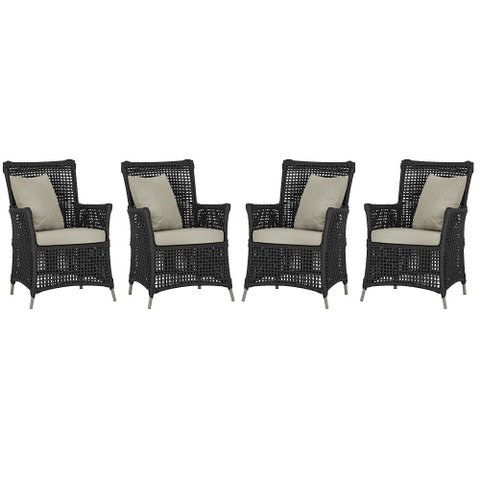 4 Poltronas Igapó Alumínio Micro Pintura Fendi Corda Náutica Estofado 7