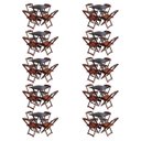 Ver imagem 1 de Kit 10 Jogos de Mesa com 4 Cadeiras de Madeira Dobrável 70x70 Ideal para Bar e Restaurante - Imbuia