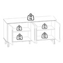 Ver imagem 5 de Buffet Balcao 4 Portas Mdf 163 Cm 22136 Cinamomo Molci