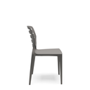 Ver imagem 4 de Kit 04 Cadeiras Fixas Ville Plaxmetal Polipropileno Basalto Cinza