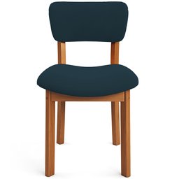 Cadeira para Sala de Jantar Cozinha Living Estofada Dara L02 Suede Azul Marinho - Lyam Decor - 3