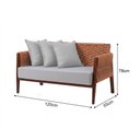 Ver imagem 4 de Namoradeira Design Diferenciado Confortavel para Sala Alaranjado Poesia