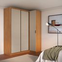 Ver imagem 1 de Módulo de Canto Porta de Correr 3 Portas 100% Mdf Altezza Clean
