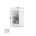 Ver imagem 3 de Módulo Balcão de Cozinha 1 Porta 40cm Branco Emily Espresso Móveis