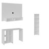 Kit 3 Peças com 1 Escrivaninha, 1 Painel para TV e 1 Estante para Livros - 2