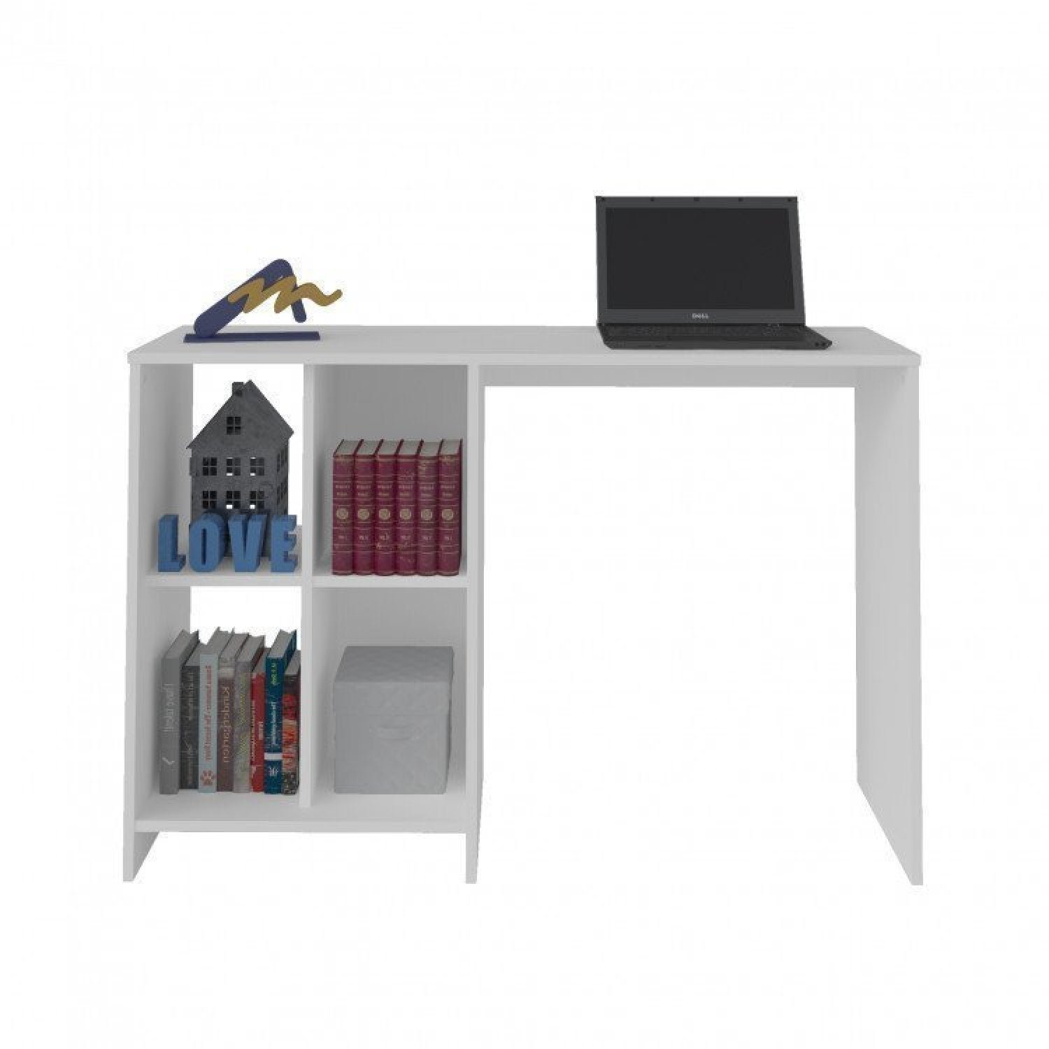 Conjunto Home Office 3 Peças com 1 Escrivaninha, 1 Painel para TV e 1 Estante para Livros Artely - 10